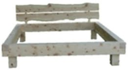 Zirbenbett Massiv, Metallfrei, Zirben Mondholz -