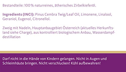 TAOASIS Zirbenöl Bio, 100% naturreines ätherisches Zirbe Öl aus Österreich - 2