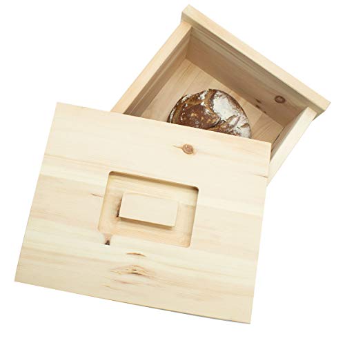 4betterdays.com NATURlich leben! Hochwertige Brotdose aus massivem Zirbenholz - Brotkasten mit abnehmbarem Deckel 30x23x14,5 cm (LxBxH) - Handgemacht in Österreich - 3