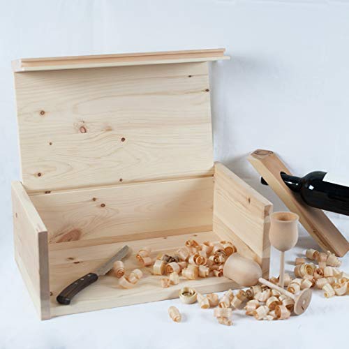 4betterdays.com NATURlich leben! Hochwertige Brotdose aus massivem Zirbenholz - Brotkasten mit aufklappbarem Deckel 42x26x16 cm (LxBxH) - plastikfrei & nachhaltig - Handarbeit aus - 4