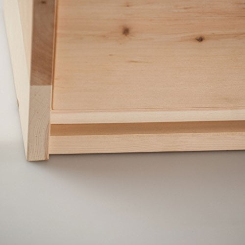 4betterdays.com NATURlich leben! Hochwertige Brotdose aus massivem Zirbenholz - Brotkasten mit aufklappbarem Deckel 42x26x16 cm (LxBxH) - plastikfrei & nachhaltig - Handarbeit aus - 5