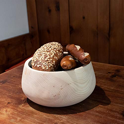 4betterdays.com NATURlich leben! Hochwertiger runder Brotkasten aus massivem Zirbenholz - Brotdose mit abnehmbarem Deckel - in verschiedenen Größen erhältlich 35x35x23 cm (LxBxH) - 4