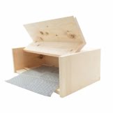 Zirben Brotkasten/Brotdose aus 100% Zirbenholz inkl. Bienenwachstuch - mit herausnehmbarem Zirbenholz-Gitter - Maße: 45 x 16 x 25 cm - Handgemacht in Österreich - 1