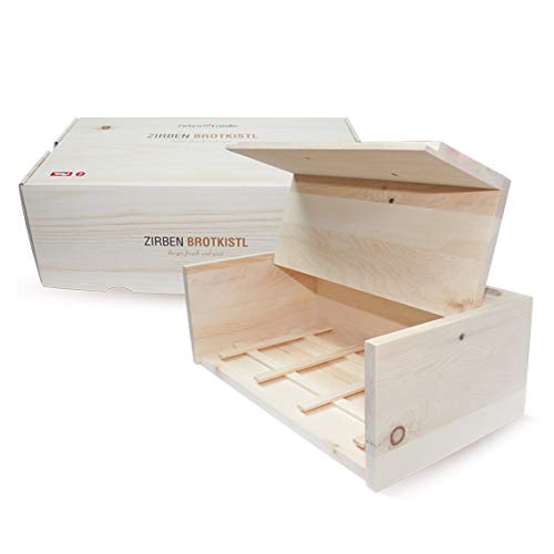Zirben Familie ZirbenBrotkistl-länger frisch und guat, Holz, Natur, 16 x 45 cm - 3