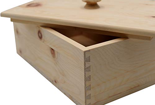 JOWE® Brotdose aus Zirbe | Zirbenbrotdose | Brotkasten aus Zirbenholz | Rechteckig mit Schwalbenschwanzverbindung - 2