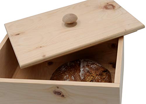 JOWE® Brotdose aus Zirbe | Zirbenbrotdose | Brotkasten aus Zirbenholz | Rechteckig mit Schwalbenschwanzverbindung - 3